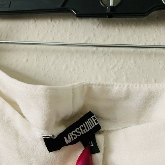 Missguided White High Waist Cropped Skinny Pants - Picture 4 of 5
